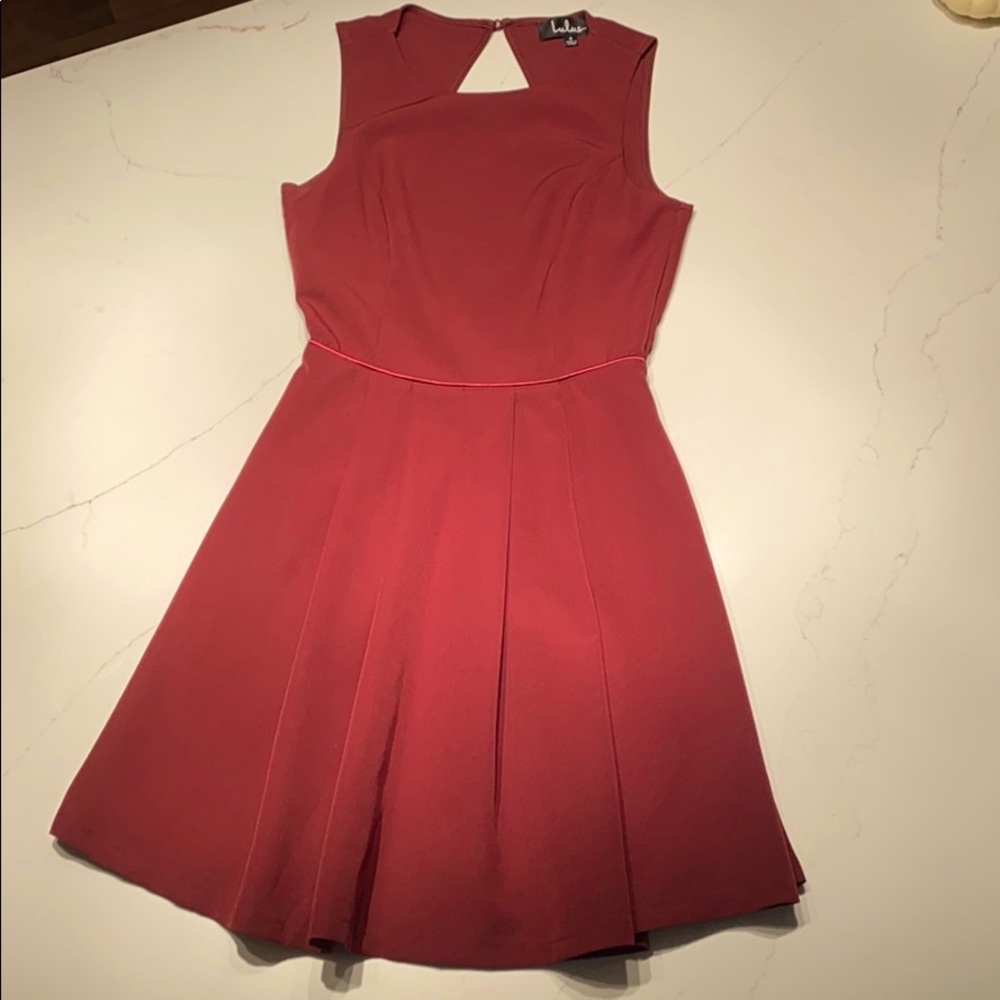 Burgundy backless dress